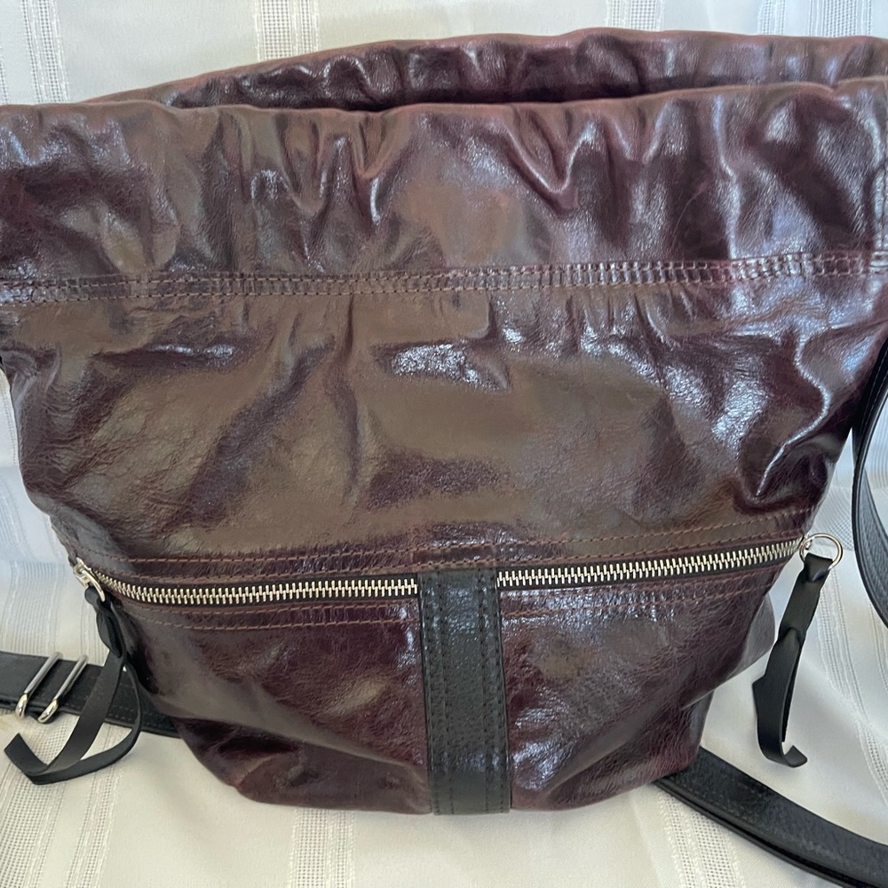 Black Cherry bag with cinch close